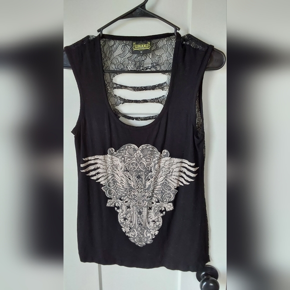 Biker Clothing Co. Sexy Black Tank Top Sz M - Picture 1 of 6